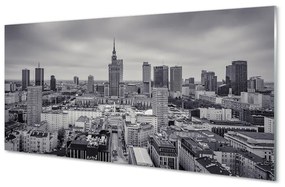 Quadro su vetro acrilico Panorama dei grattacieli di Varsavia 100x50 cm