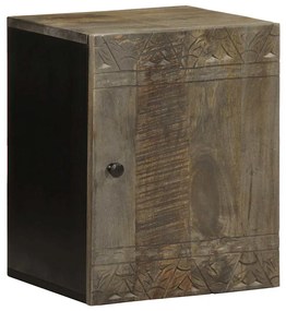 Mobile Da Bagno A Parete 38x33x48 Cm İn Legno Massello Di Mango /
