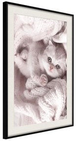 Poster  Tangled in Sweater  Cornice Quadri Cornice nera con pass-partout, Larghezza x Altezza Home decor 40x60