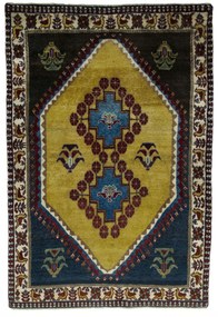Gabbeh Tappeto 160x110 Giallo (Iran) Annodato A Mano