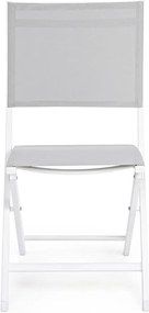 Sedia da esterno bianca in metallo Elin – Bizzotto