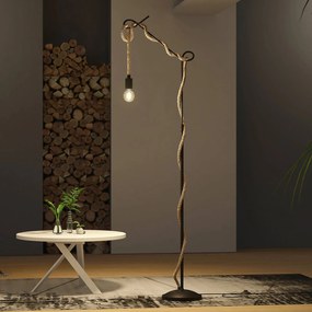 Lampada da terra Ropina Lucande, Nero, Soggiorno / Sala da pranzo, Metallo, Vintage, Lampada da terra