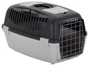 Trasportino Per Animali Domestici Grigio E Nero 61x40x38 Cm Pp /