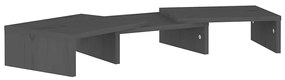 Supporto per monitor grigio 60x24x10,5cm legno massello di pino