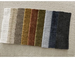 Divano angolare beige (con penisola a destra/con chaise lounge) con rivestimento in ciniglia Leonore – Bobochic Paris