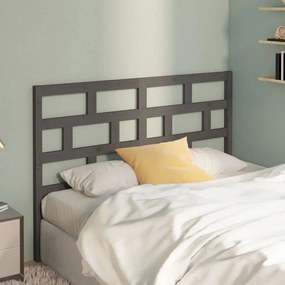 Testiera Letto Grigia 166x4x100cm İn Legno Massello Di Pino /