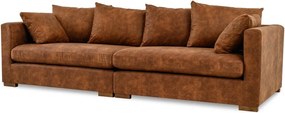 Divano in similpelle marrone cognac 266 cm Hamburg - Scandic