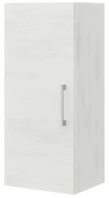 Pensile bagno Symoa rovere bianco in truciolare, 1 anta apertura da sinistra P 25 x L 31.5 x H 71 cm