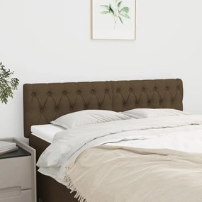 Testiera 2 Pz Marrone Scuro 80 X 7 X 78/88 Cm İn Tessuto /