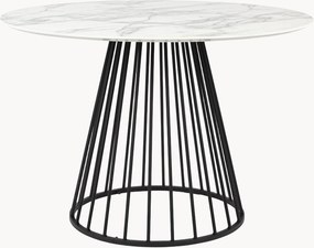 Tavolo rotondo con piano effetto marmo Floris, Ø 110 cm