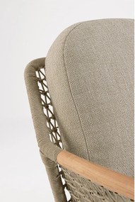 Poltrona da esterno marrone chiaro in metallo Eulero – Bizzotto