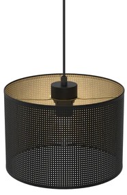 Lampadario a sospensione con filo LOFT SHADE 1xE27/60W/230V diametro 25 cm nero/oro