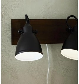 Markslöjd 108213 - Faretto da parete NATIVE 2xE14/18W/230V nero/marrone