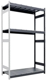 Estensione per scaffale in acciaio Kompos L 220 x H 200 x P 40 cm grigio / argento verniciato
