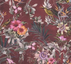 Carta da parati Tropico  rosso, 53 cm x 10.05 m