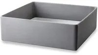 Lavandino da appoggio 'Trabocchetto Basin' in resina cm 40x40x13h by Cipi - Grigio elefante