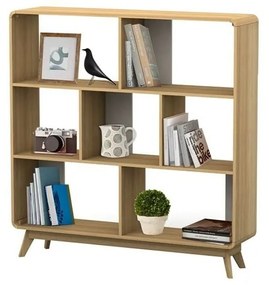 Libreria effetto rovere 122x126 cm Caitlin - Støraa