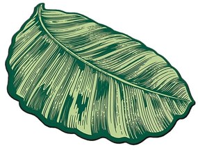 Tappetino da bagno verde 60x100 cm Sheet - Foutastic