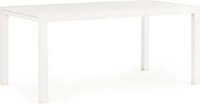 Tavolo In Alluminio Allungabile Da Esterno 90x160-240 Cm Bianco