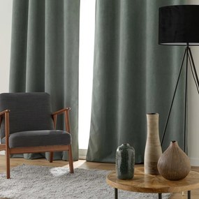 Tenda color kaki in velluto 140x260 cm Olympe – douceur d'intérieur