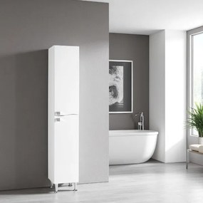 Colonna a terra Onda in melaminico 196h 2 ante Bianco Lucido