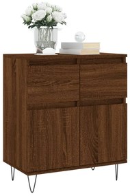 Credenza rovere marrone 60x35x70 cm in legno multistrato