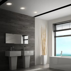 Briloner 7605032 - Set 3x LED plafoniera da incasso per bagno, 3xLED/4,9W/230V, IP44, cromo opaco