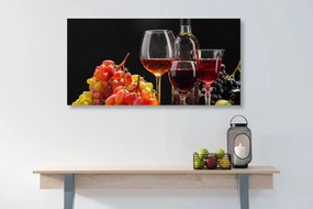 Stampa su tela – Vino e uva italiani