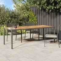 Tavolo da Giardino Grigio 250x100x75 cm in Polyrattan cod mxl 57485