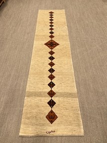 Gashguli Tappeto persiano 90 x 360 Beige (Iran) Annodato A Mano