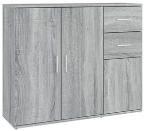 Credenza grigio sonoma 91x29,5x75 cm in legno multistrato