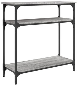 Tavolino consolle grigio sonoma 75x29x75cm in legno multistrato