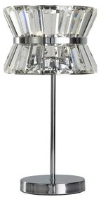 Lampada da tavolo uptown 2lt - metallo cromato e cristallo trasparente