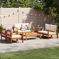 Set Divano da Giardino 5 pz con Cuscini Legno Massello Acacia 3214840