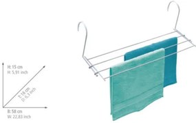 WENKO 3780010100 - Stendibiancheria 58x16 cm bianco