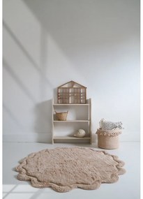 Tappeto rotondo in rosa chiaro in cotone lavabile e tessuto a mano ø 110 cm Sweet April Nude – Nattiot