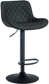 Sgabello Barhocker Minosa: Eleganza E Comfort Senza Tempo / Schwarz / Kunstleder