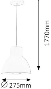 Rabalux 2578 - Lampadario DEREK 1xE27/60W/230V nero