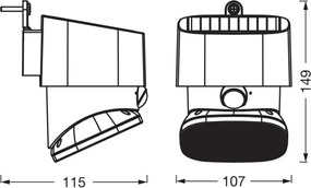 Osram - Applique solare ENDURA STYLE LED/10,3W/4,2V 2000 mAh IP54 antracite