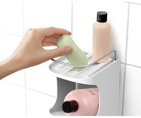 Mensola in plastica bianca autoportante per il bagno Capsule - Joseph Joseph