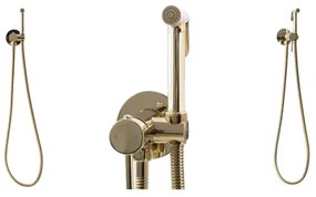 REA-B8979 - Miscelatore per bidet con doccetta per installazione ad incasso LUNGO oro