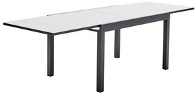 Tavolo allungabile da esterno rettangolare in alluminio e vetro antracite 10 posti L da 135 a 270x90cm, Lyra II NATERIAL