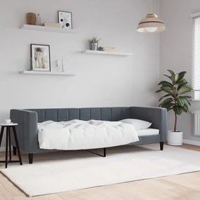 Letto Da Giorno Grigio Scuro 80x200 Cm İn Velluto /