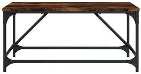 Tavolino da salotto rovere fumo 75x50x35cm in legno multistrato
