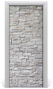Adesivo per porta Muro di pietra 75x205 cm