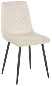 Sedia Kisa Balck Velluto - Beige