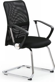Sedia da ufficio Vire Skid in nero - H97 cm