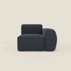 BonBon modulo terminale 105 cm sinistro o destro - tessuto smacchiabile T23 blu ardesia
