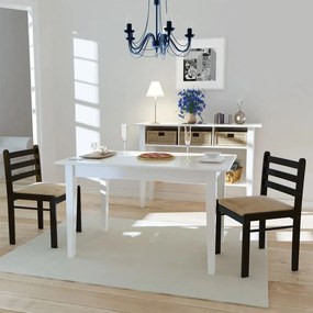 Sedie Da Pranzo 2 Pz Marroni İn Massello Di Hevea E Velluto /