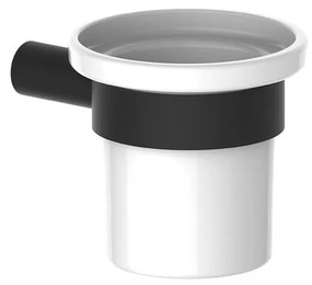 Bicchiere da bagno porta spazzolini Si 90501  L 7.8 x H 9 in ceramica nero opaco